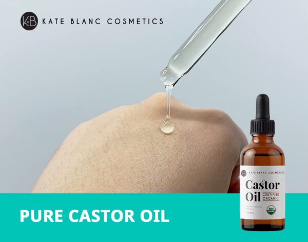 Kate Blanc Cosmetics Castor Oil Organic (2oz), 100% Pure - Image 4