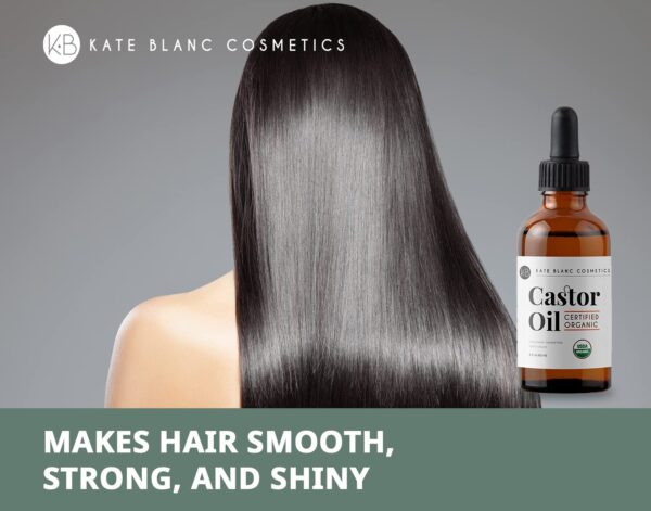 Kate Blanc Cosmetics Castor Oil Organic (2oz), 100% Pure - Image 3