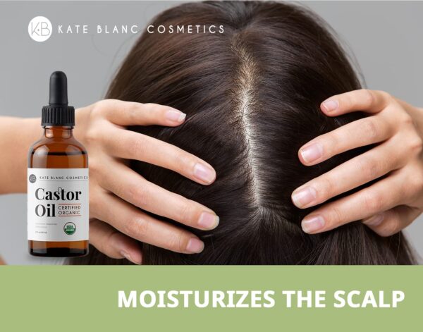 Kate Blanc Cosmetics Castor Oil Organic (2oz), 100% Pure - Image 2